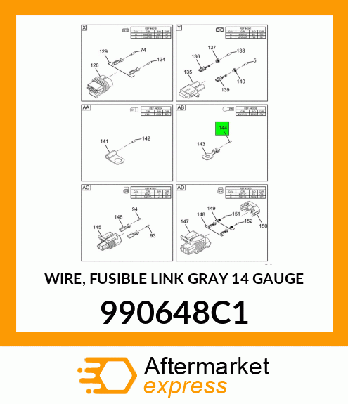 WIRE, FUSIBLE LINK GRAY 14 GAUGE 990648C1