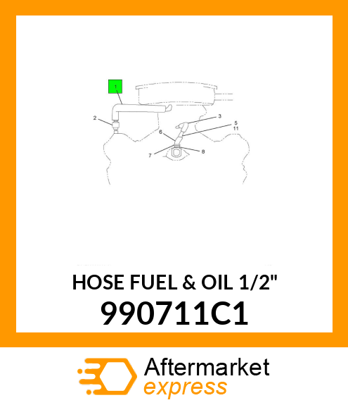 HOSE FUEL & OIL 1/2" 990711C1