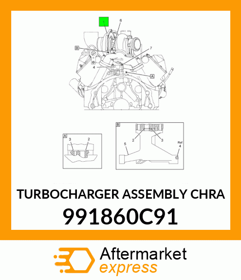 TURBOCHARGER ASSEMBLY CHRA 991860C91