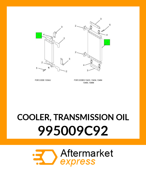 COOLER, TRANSMISSION OIL 995009C92