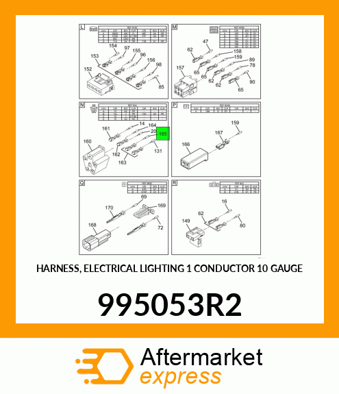 HARNESS, ELECTRICAL LIGHTING 1 CONDUCTOR 10 GAUGE 995053R2