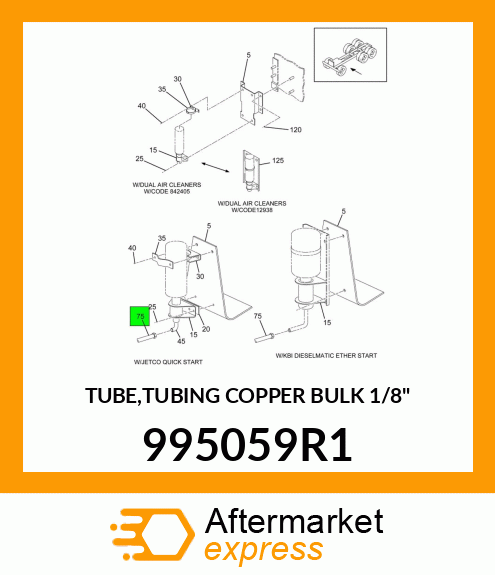 TUBE,TUBING COPPER BULK 1/8" 995059R1