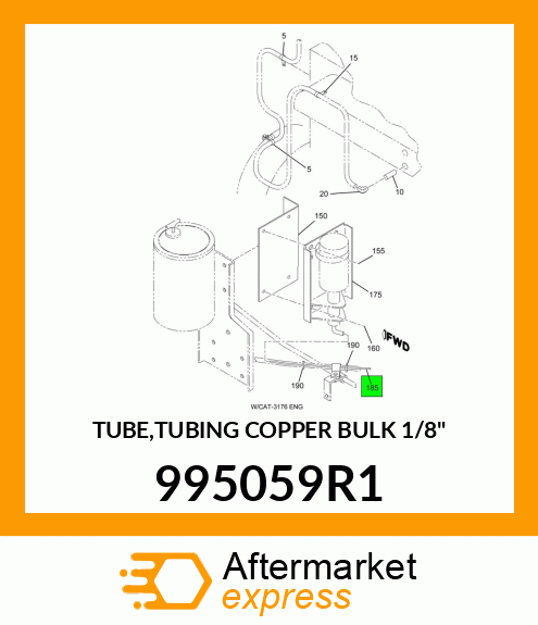 TUBE,TUBING COPPER BULK 1/8" 995059R1