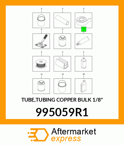 TUBE,TUBING COPPER BULK 1/8" 995059R1