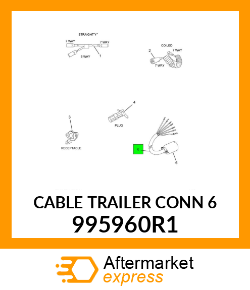 CABLE TRAILER CONN 6 995960R1