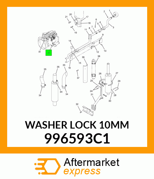 WASHER LOCK 10MM 996593C1