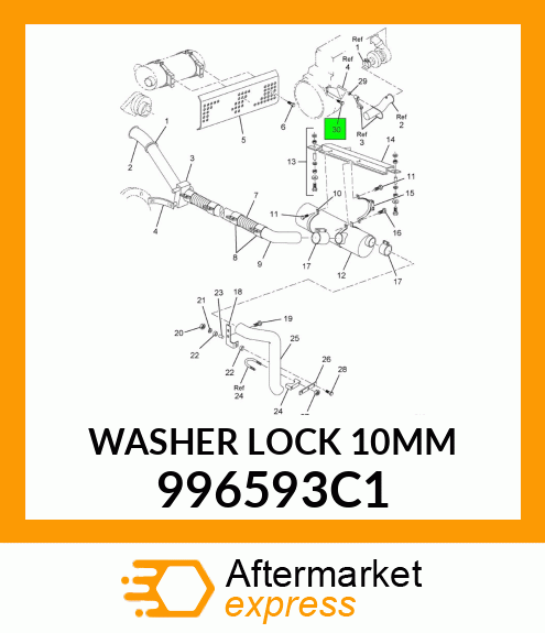 WASHER LOCK 10MM 996593C1