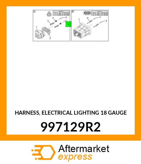 HARNESS, ELECTRICAL LIGHTING 18 GAUGE 997129R2