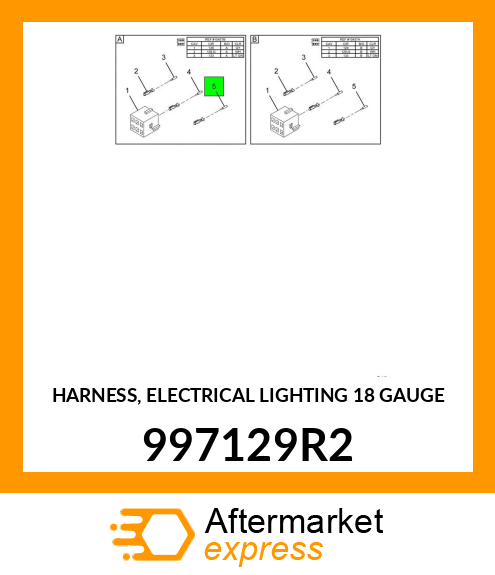 HARNESS, ELECTRICAL LIGHTING 18 GAUGE 997129R2