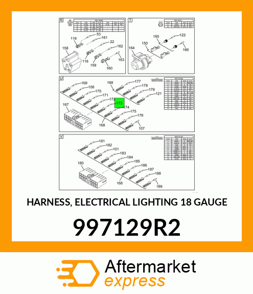 HARNESS, ELECTRICAL LIGHTING 18 GAUGE 997129R2