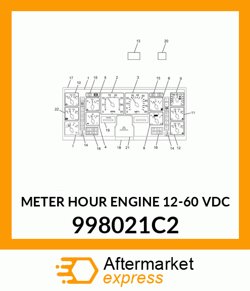 METER HOUR ENGINE 12-60 VDC 998021C2