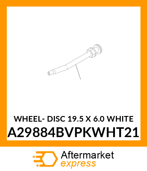 WHEEL- DISC 19.5 X 6.0 WHITE A29884BVPKWHT21
