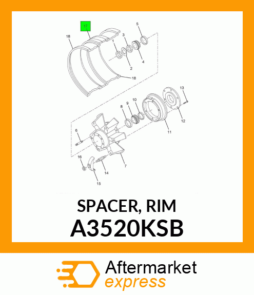 SPACER, RIM A3520KSB