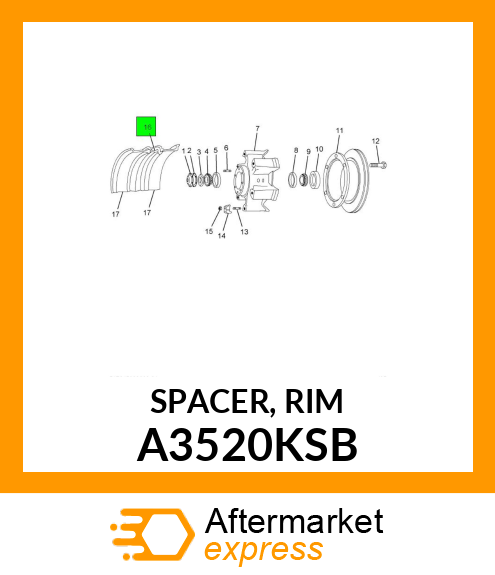 SPACER, RIM A3520KSB