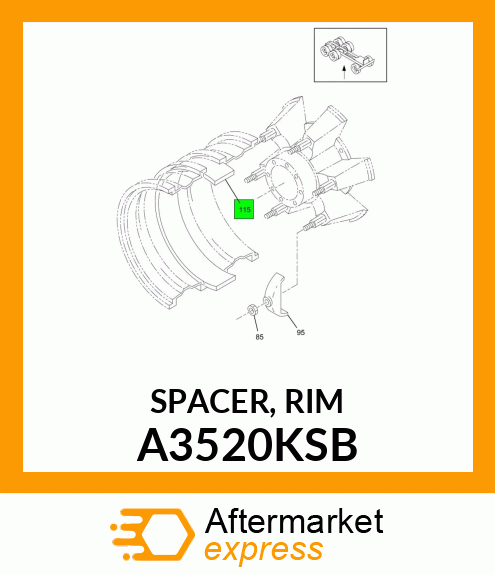 SPACER, RIM A3520KSB