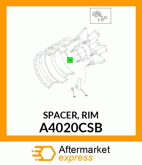 SPACER, RIM A4020CSB