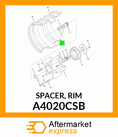 SPACER, RIM A4020CSB