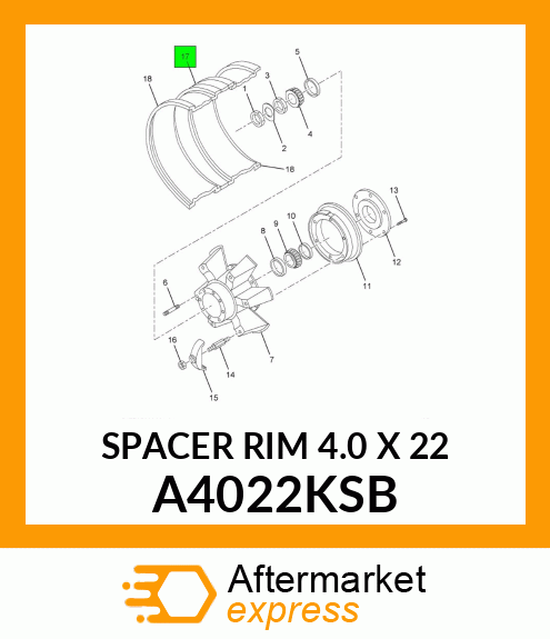 SPACER RIM 4.0 X 22 A4022KSB