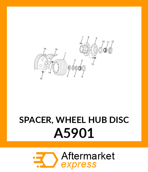 SPACER, WHEEL HUB DISC A5901