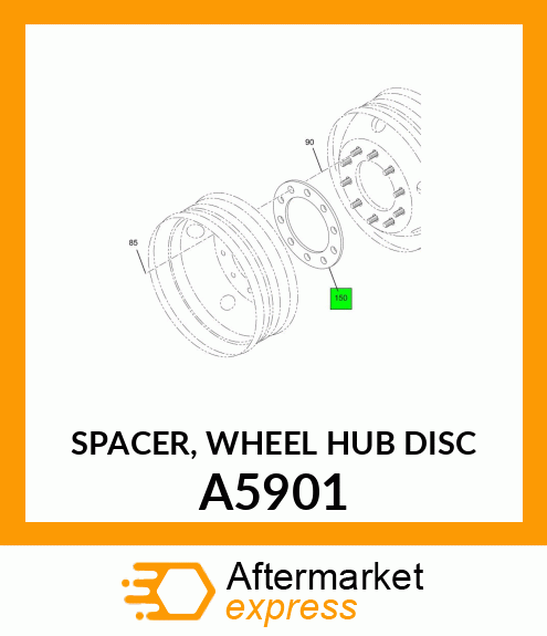 SPACER, WHEEL HUB DISC A5901