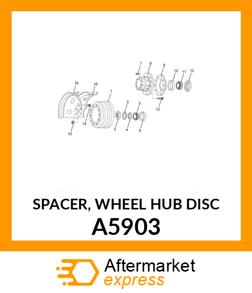 SPACER, WHEEL HUB DISC A5903