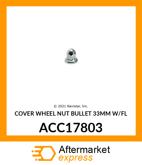 COVER WHEEL NUT BULLET 33MM W/FL ACC17803