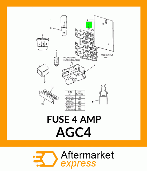 FUSE 4 AMP AGC4