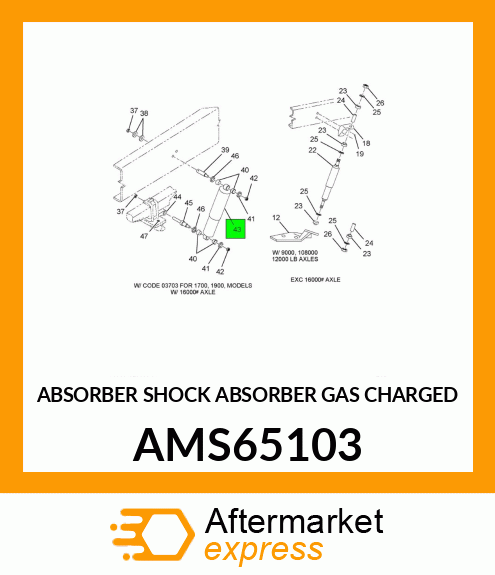 ABSORBER SHOCK ABSORBER GAS CHARGED AMS65103