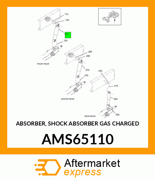 ABSORBER, SHOCK ABSORBER GAS CHARGED AMS65110