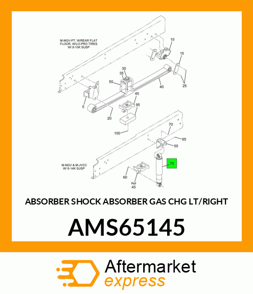 ABSORBER SHOCK ABSORBER GAS CHG LT/RIGHT AMS65145