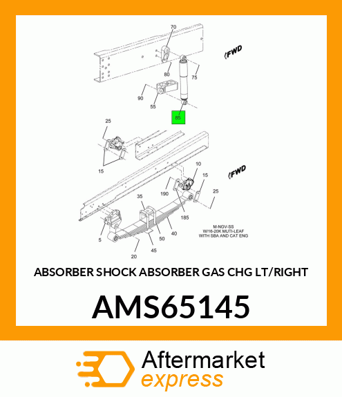 ABSORBER SHOCK ABSORBER GAS CHG LT/RIGHT AMS65145