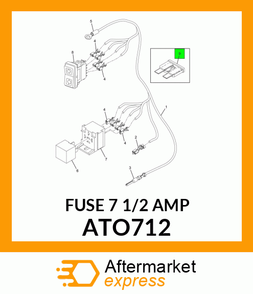 FUSE 7 1/2 AMP ATO712