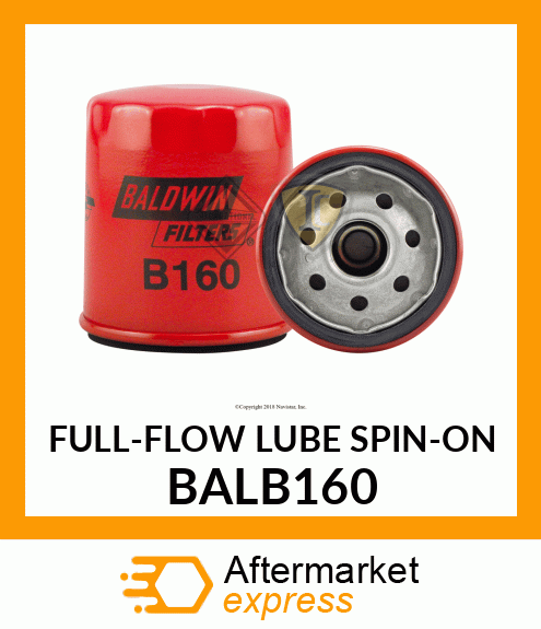 FULL-FLOW LUBE SPIN-ON BALB160