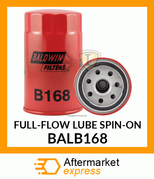 FULL-FLOW LUBE SPIN-ON BALB168