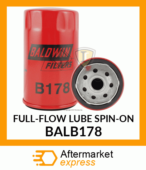 FULL-FLOW LUBE SPIN-ON BALB178