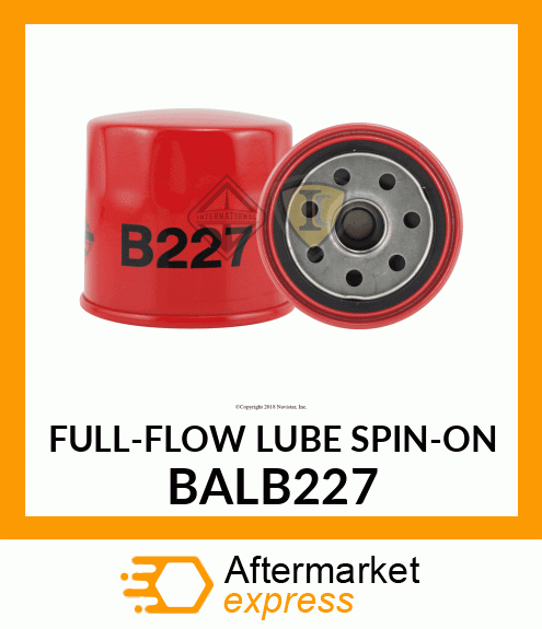 FULL-FLOW LUBE SPIN-ON BALB227