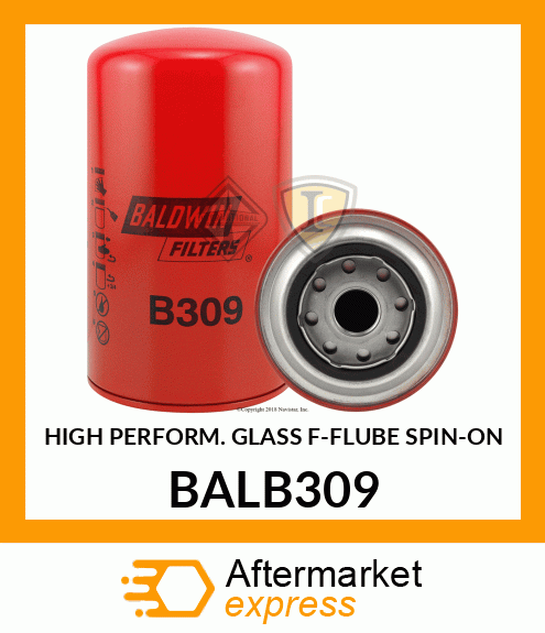 HIGH PERFORM. GLASS F-FLUBE SPIN-ON BALB309