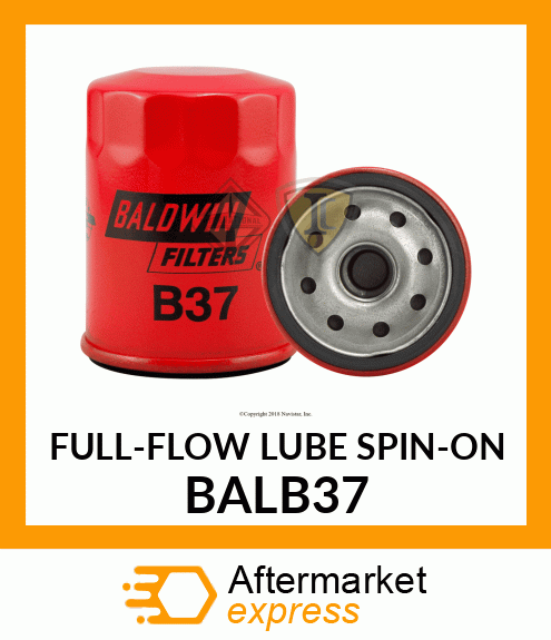 FULL-FLOW LUBE SPIN-ON BALB37