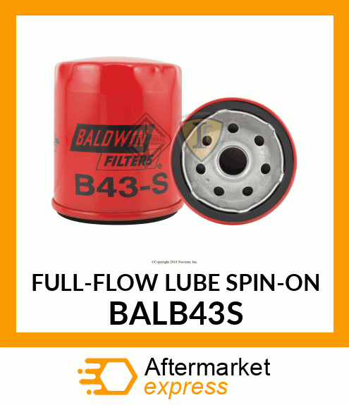 FULL-FLOW LUBE SPIN-ON BALB43S