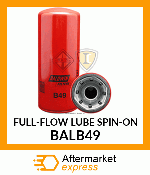 FULL-FLOW LUBE SPIN-ON BALB49