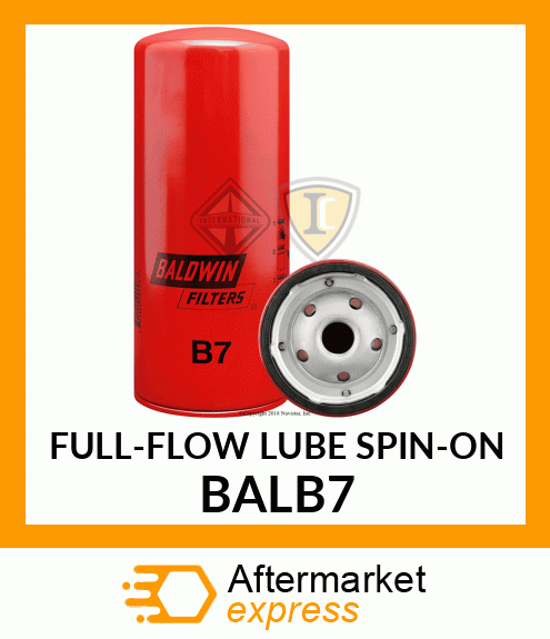 FULL-FLOW LUBE SPIN-ON BALB7