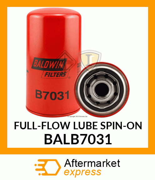 FULL-FLOW LUBE SPIN-ON BALB7031