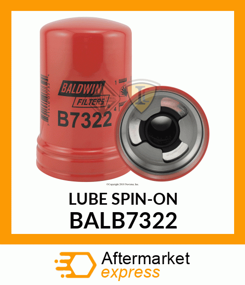 LUBE SPIN-ON BALB7322