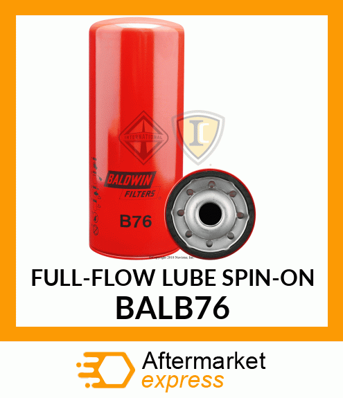 FULL-FLOW LUBE SPIN-ON BALB76