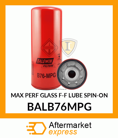 MAX PERF GLASS F-F LUBE SPIN-ON BALB76MPG