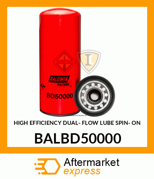HIGH EFFICIENCY DUAL- FLOW LUBE SPIN- ON BALBD50000