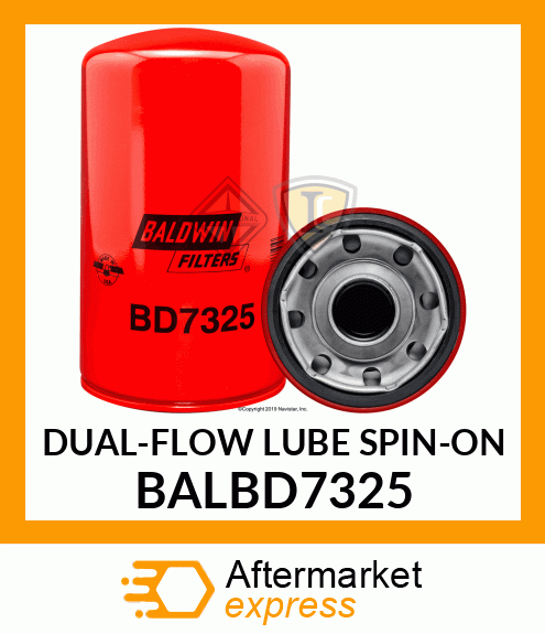 DUAL-FLOW LUBE SPIN-ON BALBD7325