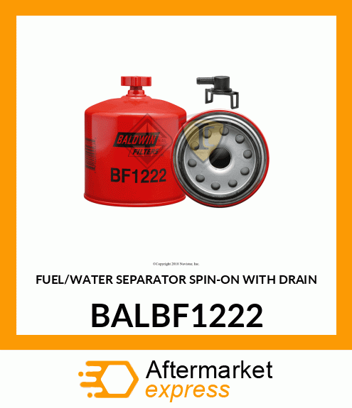 FUEL/WATER SEPARATOR SPIN-ON WITH DRAIN BALBF1222