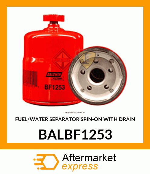 FUEL/WATER SEPARATOR SPIN-ON WITH DRAIN BALBF1253