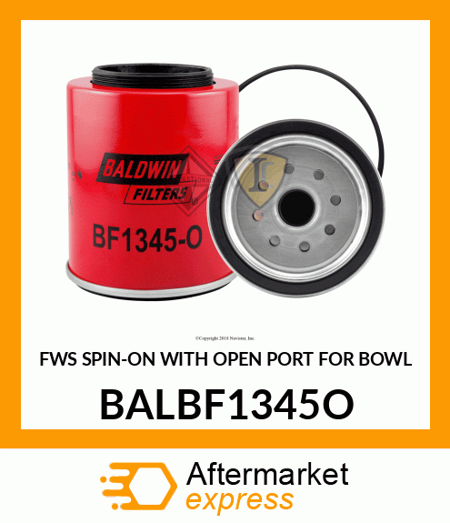 FWS SPIN-ON WITH OPEN PORT FOR BOWL BALBF1345O